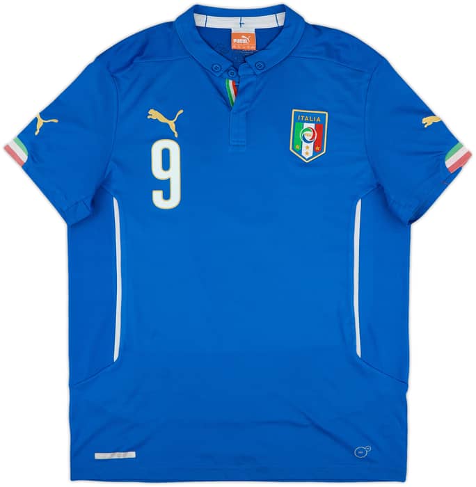 2014-15 Italy Home Shirt Balotelli #9 - 8/10 - (XS)