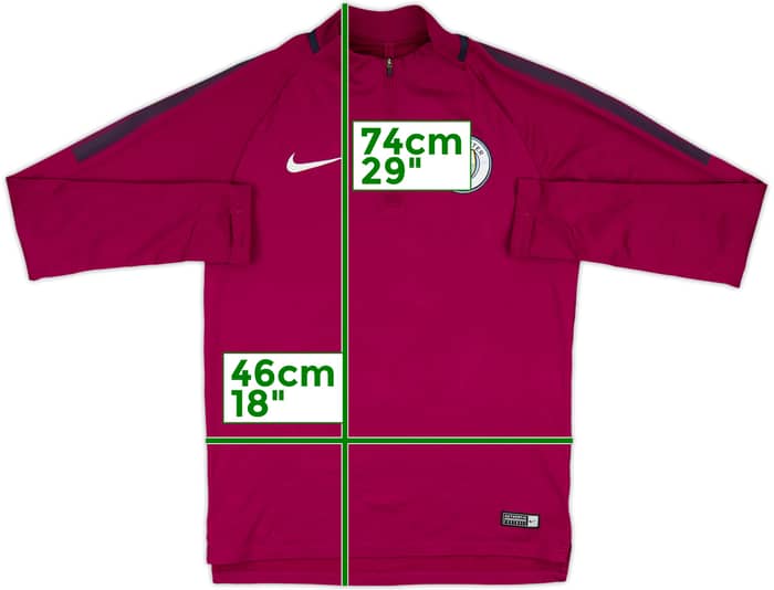 2017-18 Manchester City Nike 1/4 Zip Drill Top - 7/10 - (S)