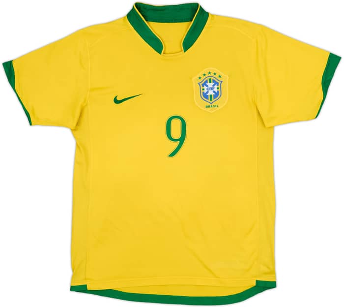 2006-08 Brazil Home Shirt Ronaldo #9 - 6/10 - (M)