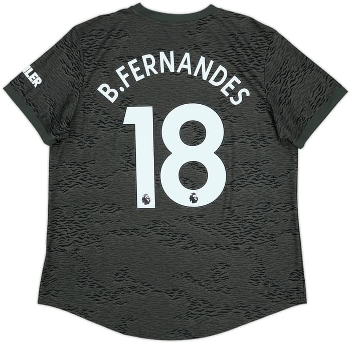 2020-21 Manchester United Away Shirt B.Fernandes #18 - 10/10 - (Women's XL)