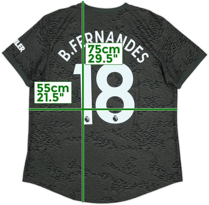 2020-21 Manchester United Away Shirt B.Fernandes #18 - 10/10 - (Women's XL)
