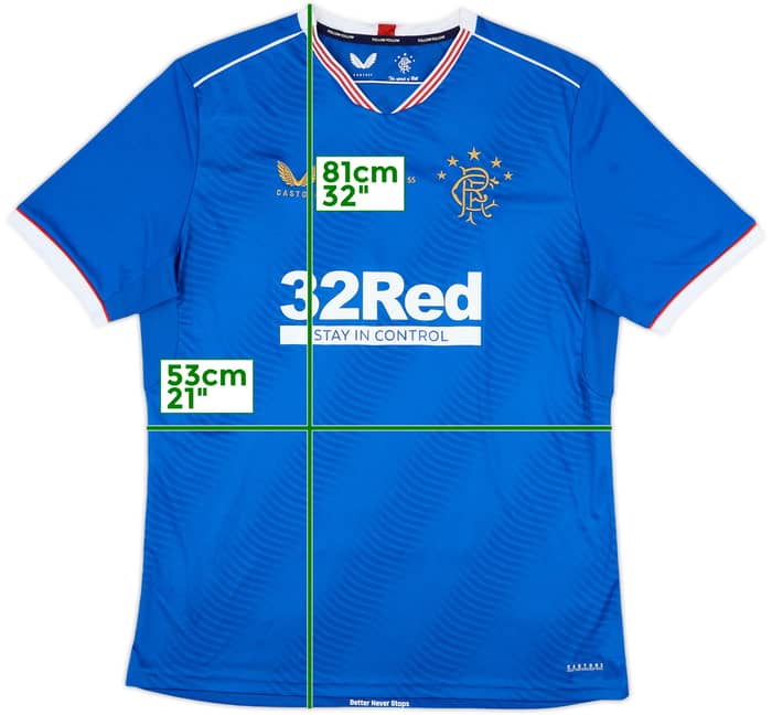 2021-22 Rangers Champions Home Shirt - 8/10 - (XL)