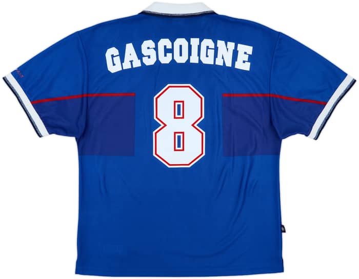 1997-99 Rangers Home Shirt Gascoigne #8 - 8/10 - (XL)