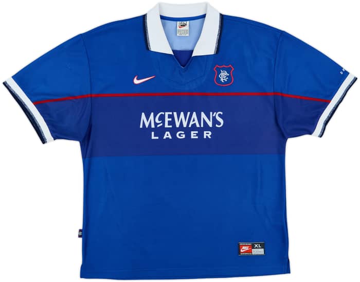 1997-99 Rangers Home Shirt Gascoigne #8 - 8/10 - (XL)
