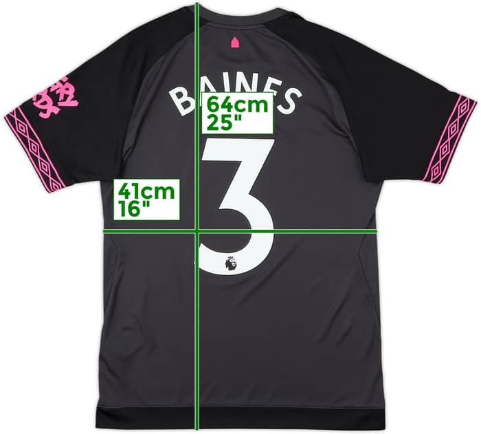 2018-19 Everton Away Shirt Baines #3 - 10/10 - (S)