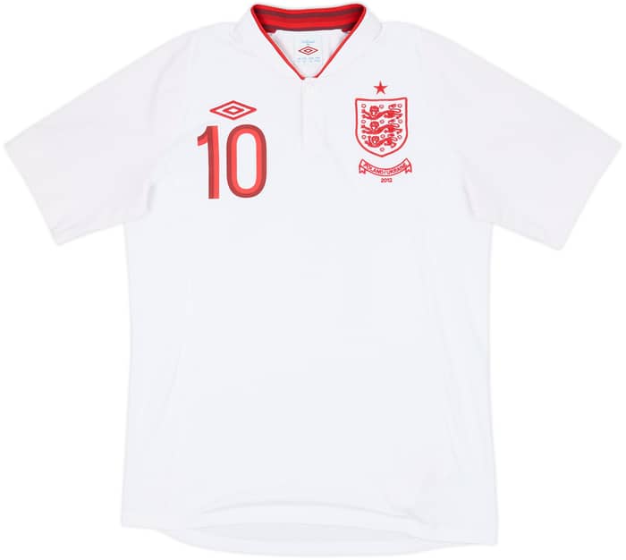 2012-13 England 'Poland/Ukraine' Home Shirt Rooney #10 - 8/10 - (M)