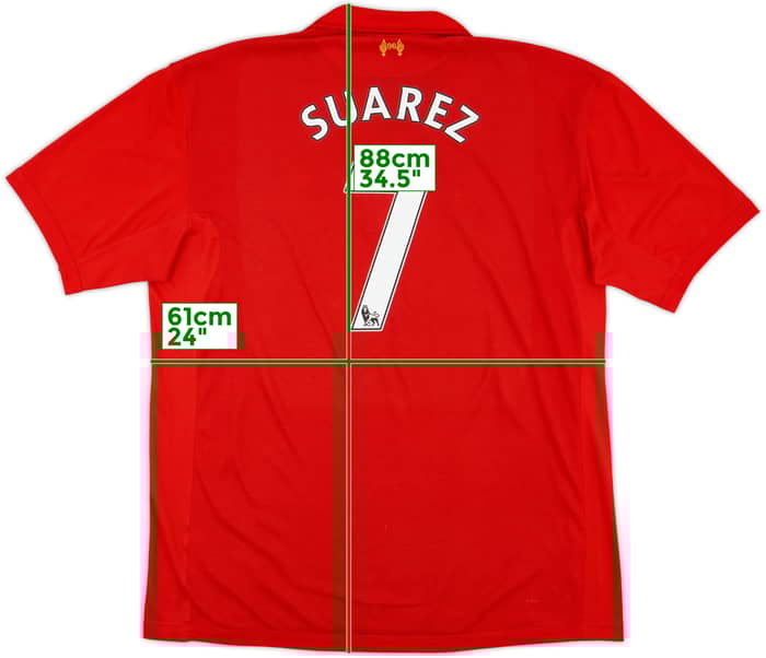 2012-13 Liverpool Home Shirt Suarez #7 - 7/10 - (3XL)