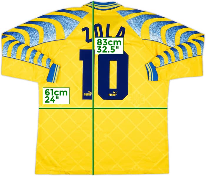1995-96 Parma Third L/S Shirt Zola #10 - 9/10 - (XL)