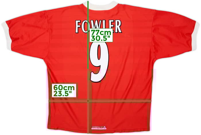 1998-00 Liverpool Home Shirt Fowler #9 - 6/10 - (XL)