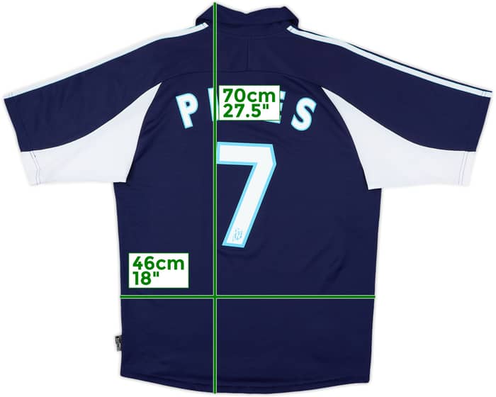 1999-00 Olympique Marseille Away Shirt Pires #7 - 8/10 - (S)