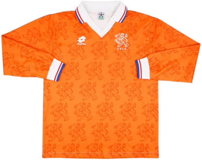 1994 Netherlands Player Issue Home L/S Shirt #14 - 7/10 - (XL)