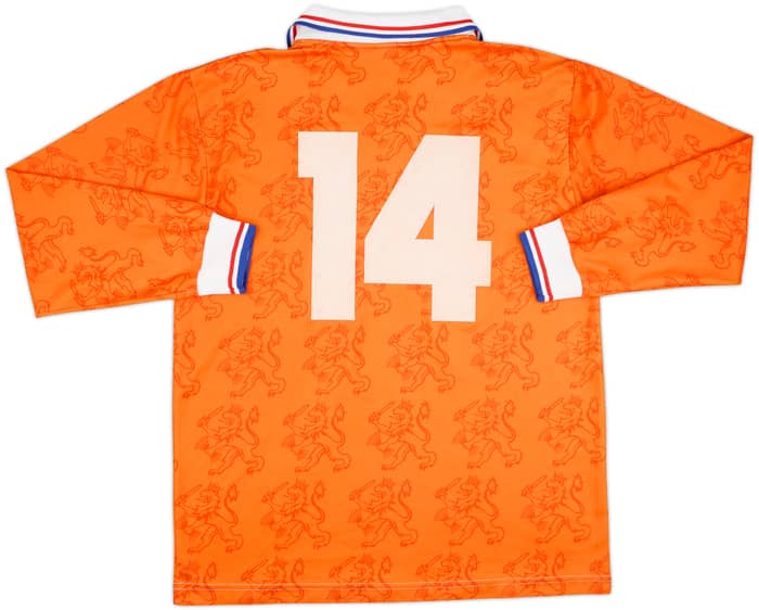 1994 Netherlands Player Issue Home L/S Shirt #14 - 7/10 - (XL)
