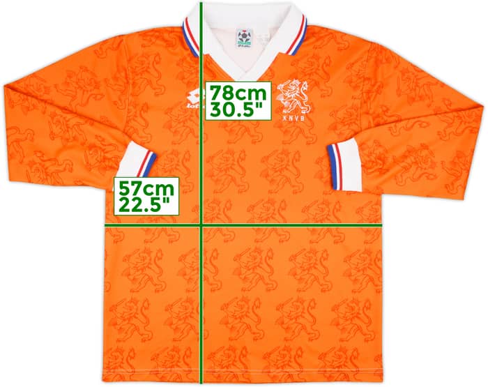 1994 Netherlands Player Issue Home L/S Shirt #14 - 7/10 - (XL)