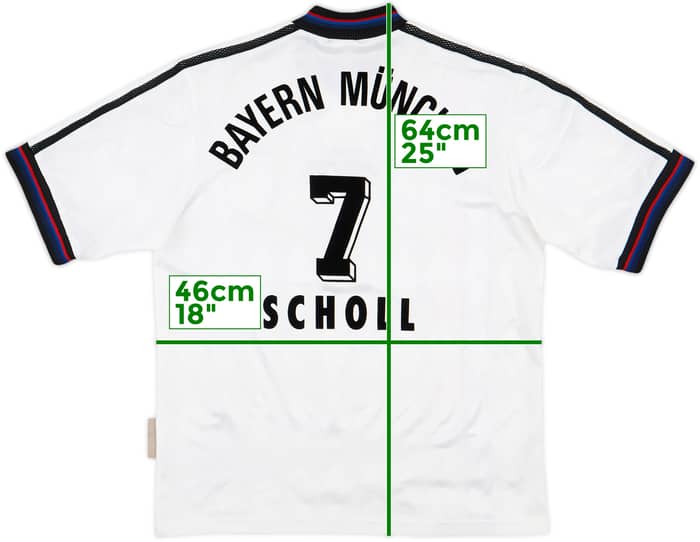 1996-98 Bayern Munich Away Shirt Scholl #7 - 8/10 - (Y)