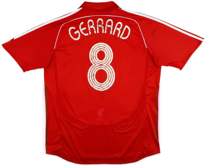2006-08 Liverpool Home Shirt Gerrard #8 - 4/10 - (XL)