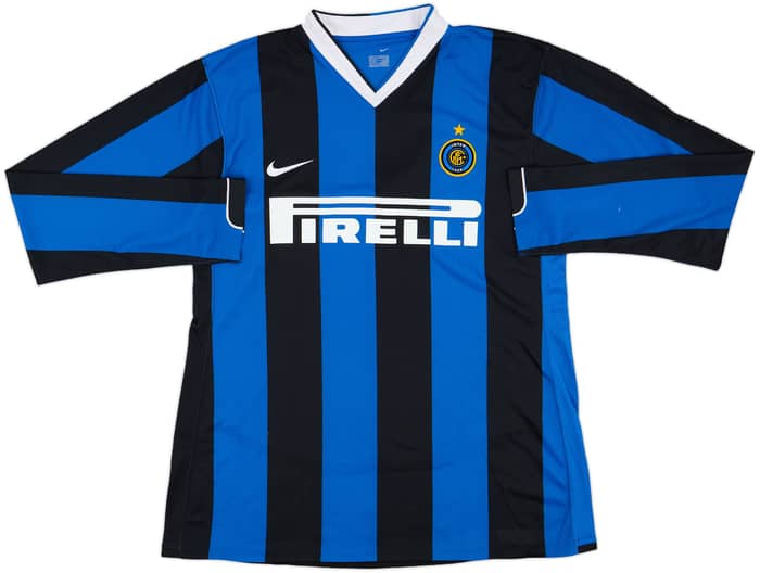 2006-07 Inter Milan Player Issue Home L/S Shirt Materazzi #23 - 7/10 - (XL)