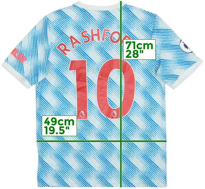 2021-22 Manchester United Away Shirt Rashford #10 - 5/10 - (XL.Boys)