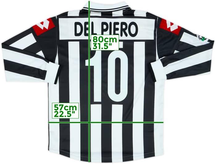 2001-02 Juventus Home L/S Shirt Del Piero #10 - 8/10 - (M)