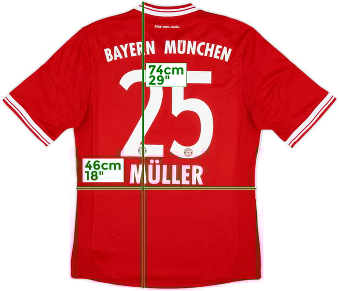 2013-14 Bayern Munich Home Shirt Muller #25 - 7/10 - (M)