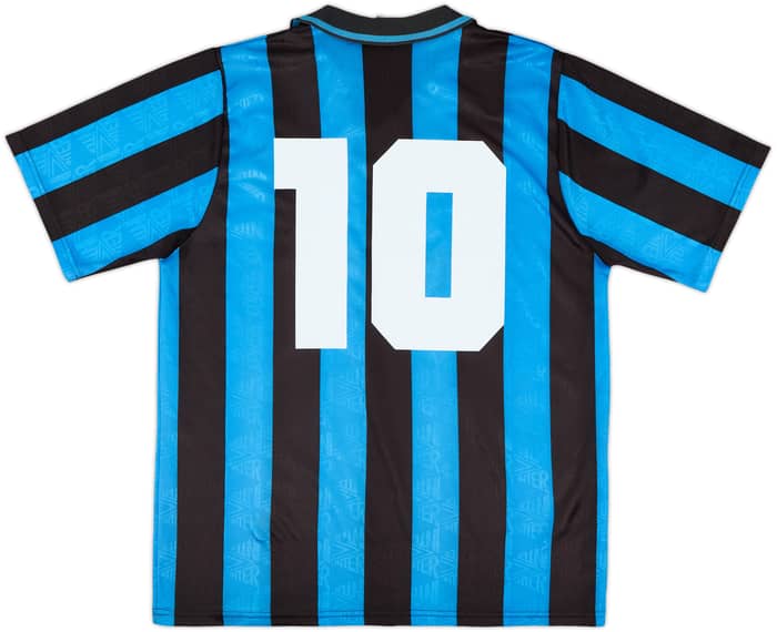 1991-92 Inter Milan Home Shirt #10 - 7/10 - (M)