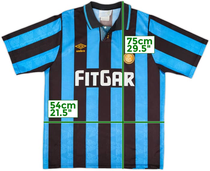 1991-92 Inter Milan Home Shirt #10 - 7/10 - (M)