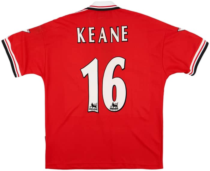 1998-00 Manchester United Home Shirt Keane #16 - 8/10 - (M)