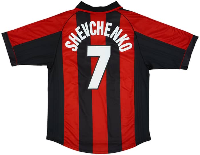 1998-00 AC Milan Home Shirt Shevchenko #7 - 8/10 - (XL)