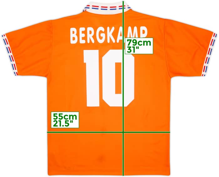 1996 Netherlands Home Shirt Bergkamp #10 (L)