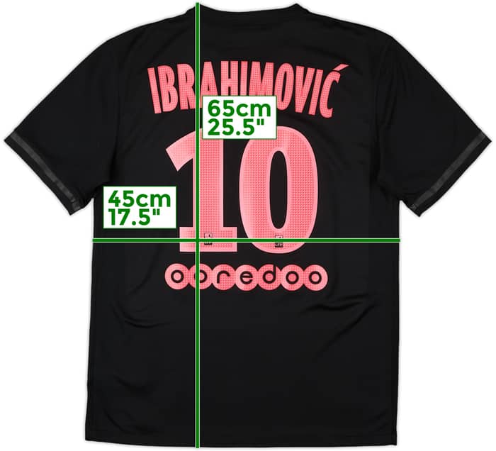 2015-16 Paris Saint-Germain Third Shirt Ibrahimovic #10 - 8/10 - (M)