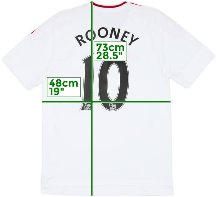 2015-16 Manchester United Away Shirt Rooney #10 - 7/10 - (M)