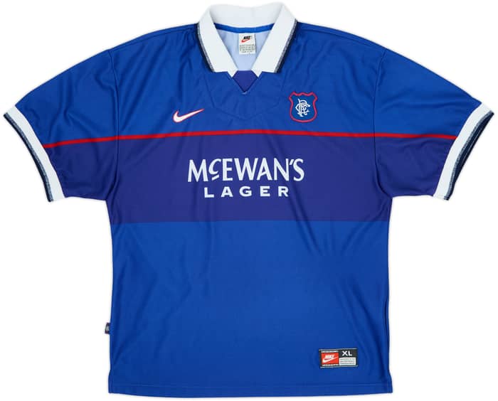1997-99 Rangers Home Shirt Gascoigne #8 - 7/10 - (XL)