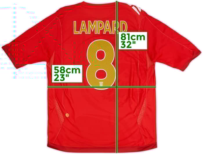 2006-08 England Away Shirt Lampard #8 - 6/10 - (XL)