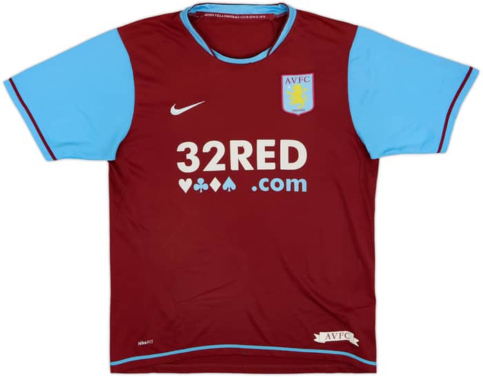 2007-08 Aston Villa Home Shirt Carew #10 - 5/10 - (M)