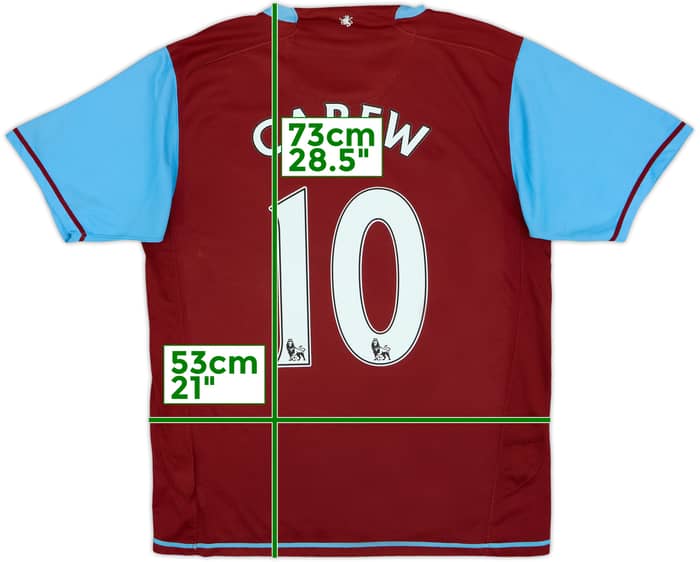 2007-08 Aston Villa Home Shirt Carew #10 - 5/10 - (M)