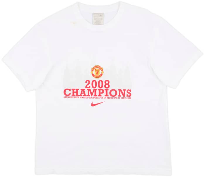 2008-09 Manchester United Nike '2008 Champions' Cotton Tee - 5/10 - (L)