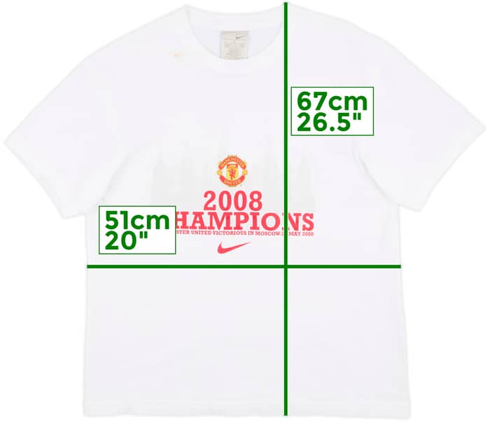 2008-09 Manchester United Nike '2008 Champions' Cotton Tee - 5/10 - (L)