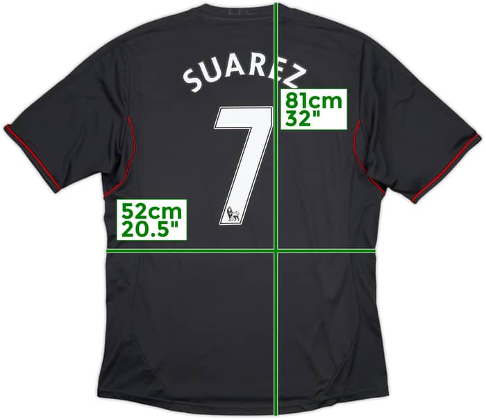 2011-12 Liverpool Away Shirt Suarez #7 - 6/10 - (L)