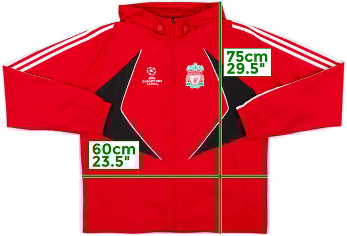 2007-08 Liverpool adidas CL Hooded Rain Jacket - 8/10 - (L/XL)