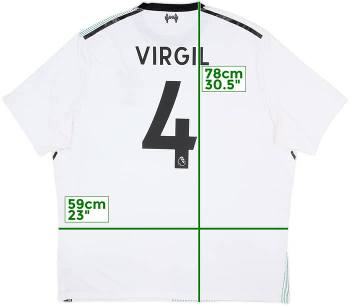 2017-18 Liverpool Away Shirt Virgil #4 - 6/10 - (XXL)