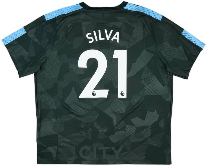 2017-18 Manchester City Third Shirt Silva #21 -10/10 - (XXL)