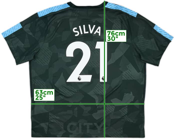2017-18 Manchester City Third Shirt Silva #21 -10/10 - (XXL)