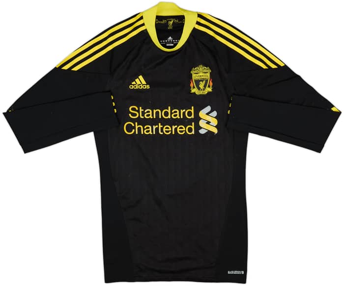 2010-11 Liverpool Player Issue Techfit Third L/S Shirt - 4/10 - (M)