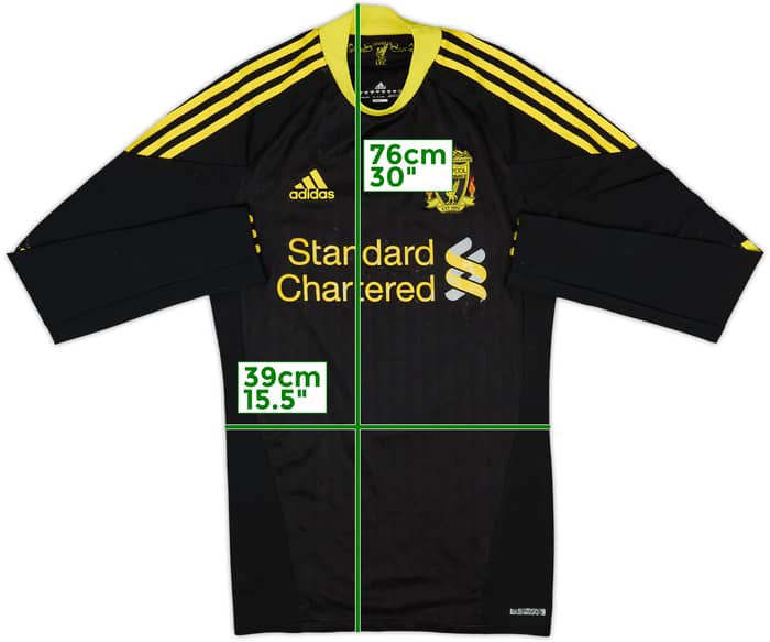 2010-11 Liverpool Player Issue Techfit Third L/S Shirt - 4/10 - (M)