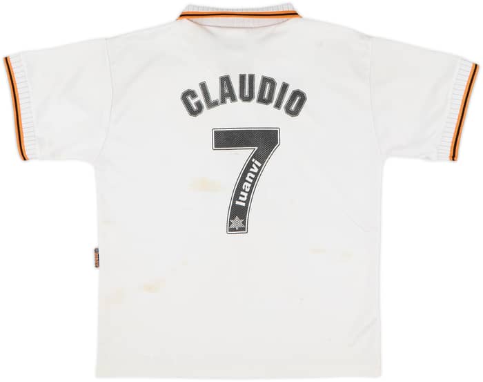 1998-99 Valencia Home Shirt Claudio #7 - 5/10 - (L.Boys)