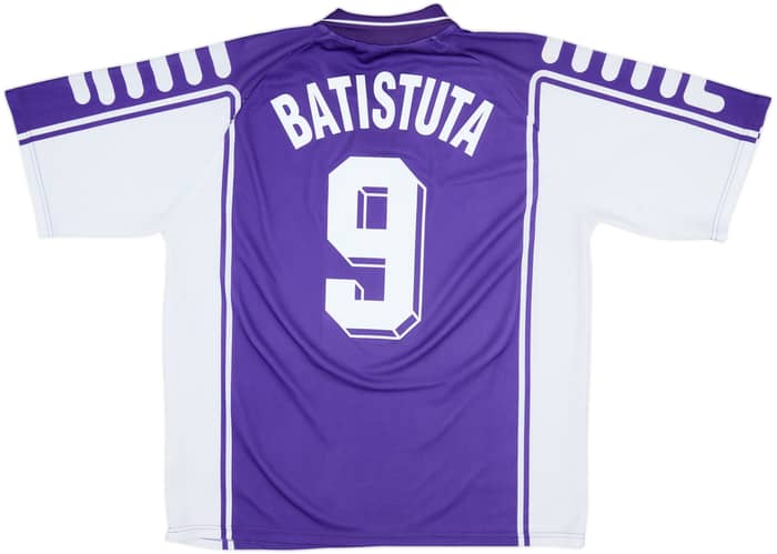 1999-00 Fiorentina Home Shirt Batistuta #9 - 8/10 - (XL)