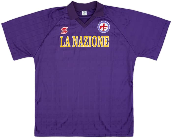 1989-90 Fiorentina Home Shirt #10 - 8/10 - (XL)