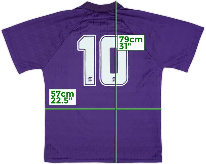 1989-90 Fiorentina Home Shirt #10 - 8/10 - (XL)