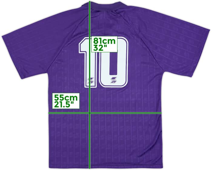 1988-89 Fiorentina Home Shirt #10 - 9/10 - (XL)