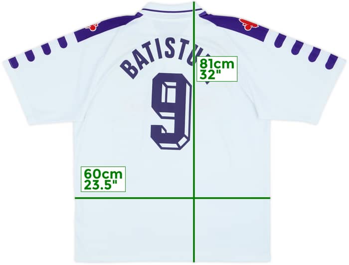 1998-99 Fiorentina Away Shirt Batistuta #9 - 9/10 - (XL)