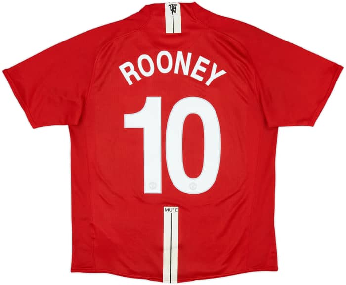 2007-09 Manchester United Home Shirt Rooney #10 - 6/10 - (L)
